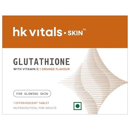 hk vitals Glutathione, Orange, 1 Effervescent Tablet |. Origin Nutrition Plant Protein Powder(Sample Pack)