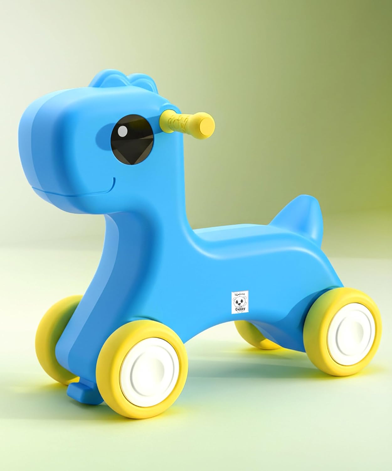 Horse Rideon for Kids 1+ Yrs|Sturdy, Round Edges Push Ride|Safe & Durable, Load Capacity 35kg|Indoor & Outdoor Play Toy