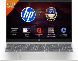 HP 15 AMD Ryzen 5 Quad Core 7520U - (8 GB/512 GB SSD/Windows 11 Home) 15-fc0805AU Thin and Light Laptop (15.6 inch, Natu