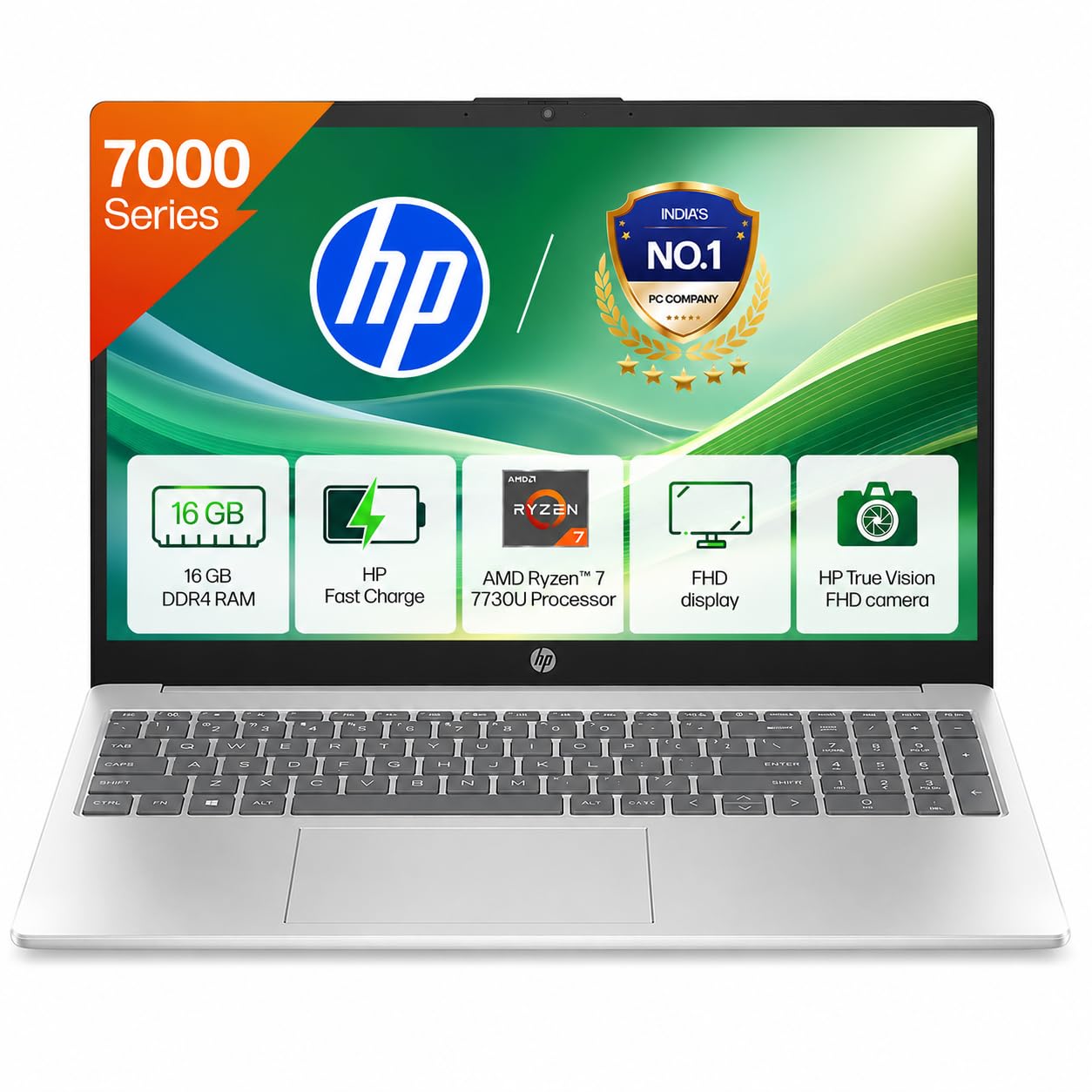 HP 15 Laptop, AMD Ryzen 7 7730U (16GB DDR4,512GB SSD) Laptop