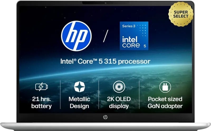 HP Omnibook 3 Next Gen AI PC, 2K OLED Intel Core 5 Series 3 315