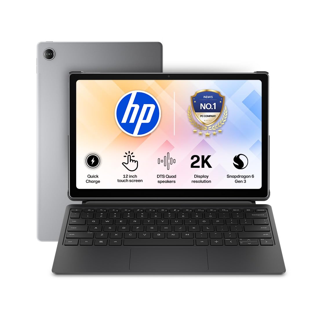 HP Omnipad 12 with Detachable Keyboard, Touchscreen, 12''/30.38cm, 2K, 400 nits, 90Hz, 8GB LPDDR5, 128GB UFS, WiFi 6E, D