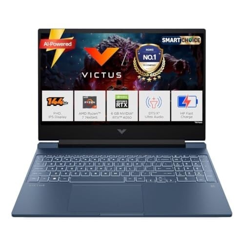 HP Victus Smartchoice, AMD Ryzen 7 7445HS, 6GB RTX 4050, 16GB DDR5 Gaming Laptop