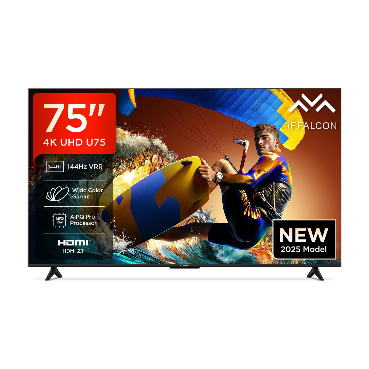FFALCON U75 189 cm (75 inch) Ultra HD (4K) LED Smart Google TV 30W 3GB/32GB | 144Hz VRR