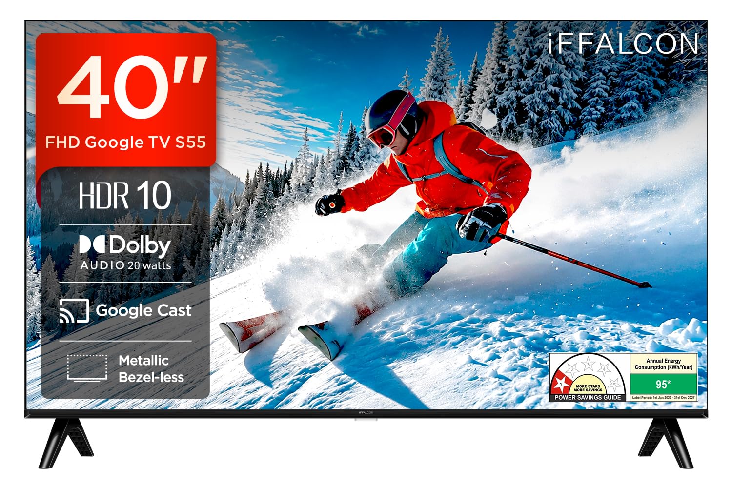 iFFALCON 101 cm (40 inches) FHD Smart Google TV | Dolby Audio 20 watts | HDR 10