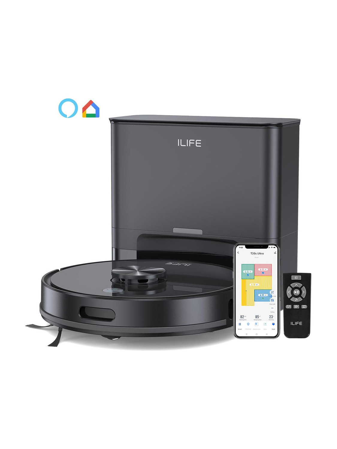 ILIFE T20s Ultra Self-emptying Robot Vacuum with LiDAR Navigation