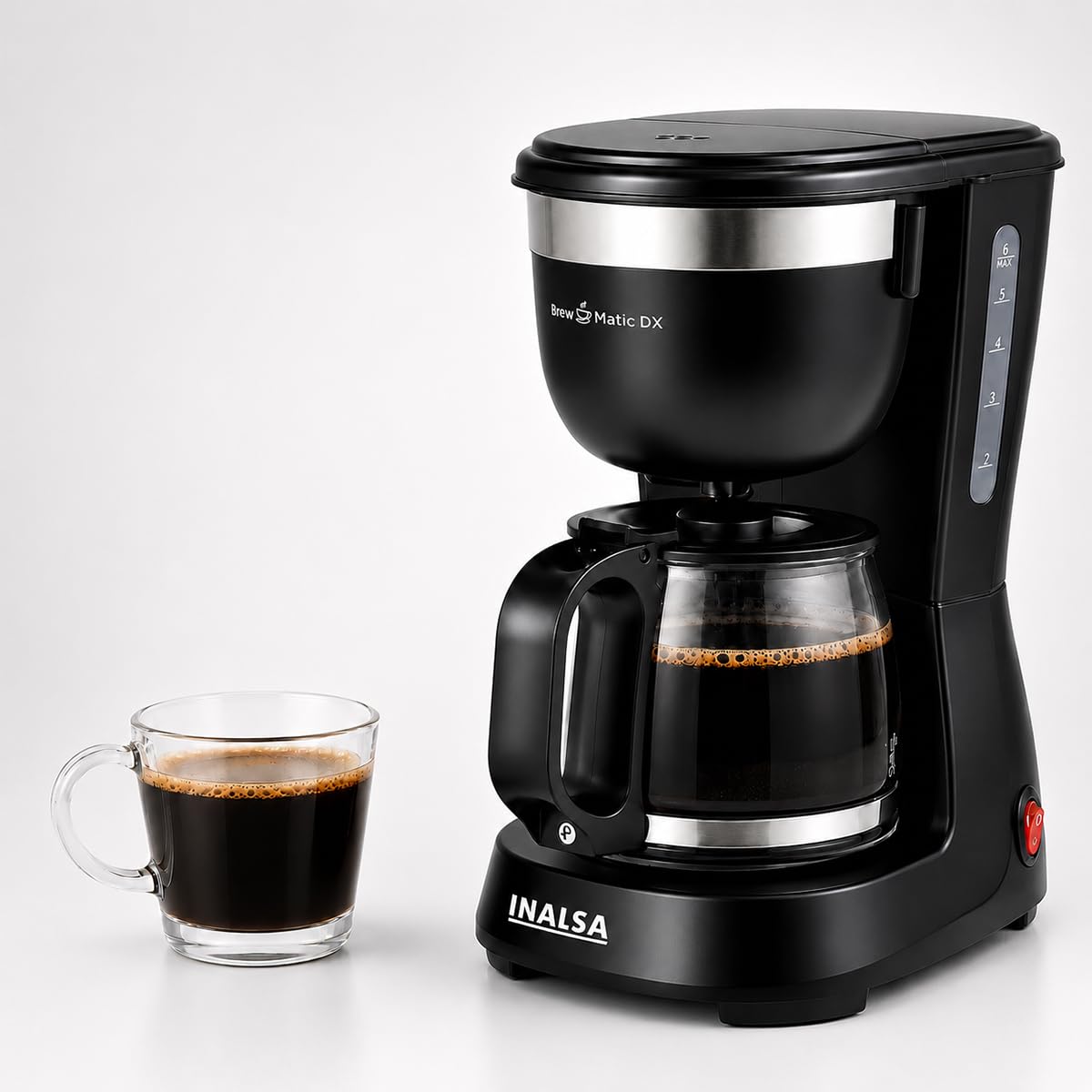 INALSA 6 Cups 650-Watt Coffee Maker (Brew Matic DX)
