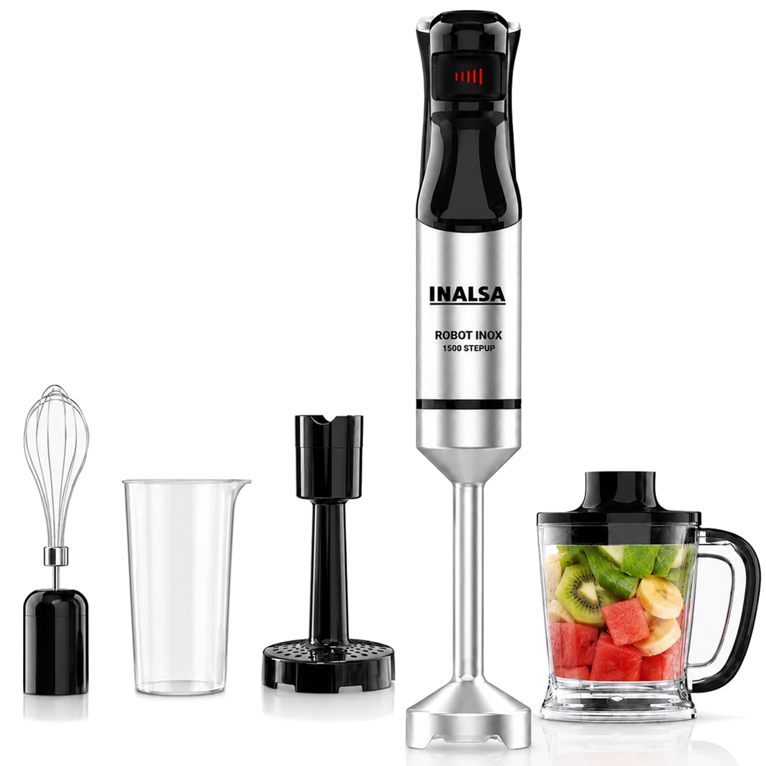 INALSA Hand Blender 1500 W|Silent DC Copper Motor|European Stepless Variable Speed Design
