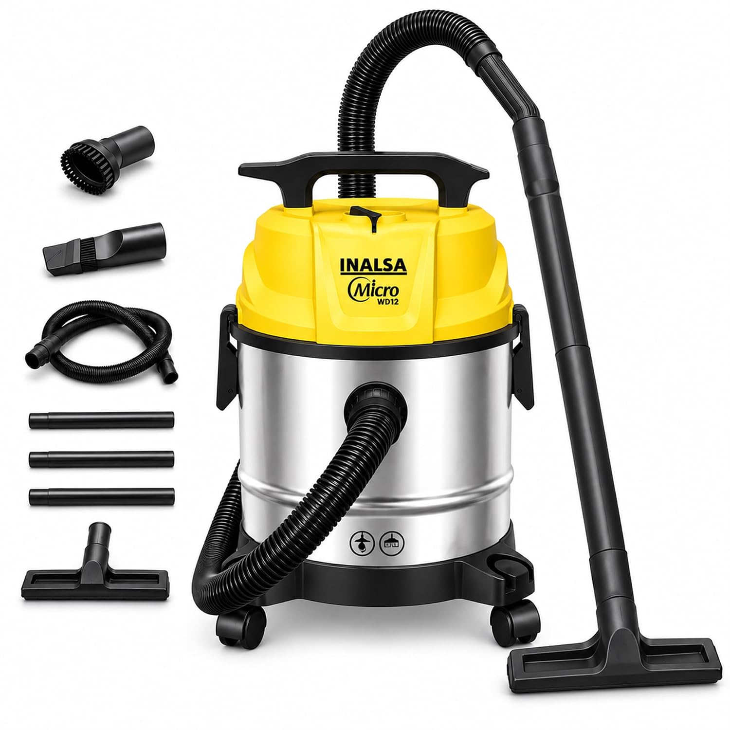 INALSA Wet and Dry Vacuum Cleaner for Home, 12 LTR Capacity,1200 W, 17 kPa Suction