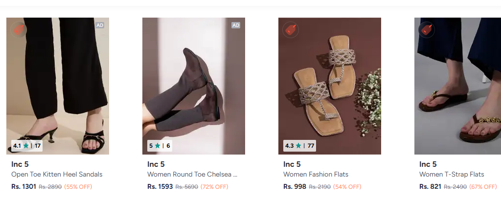 INC 5 At Min 50% Off