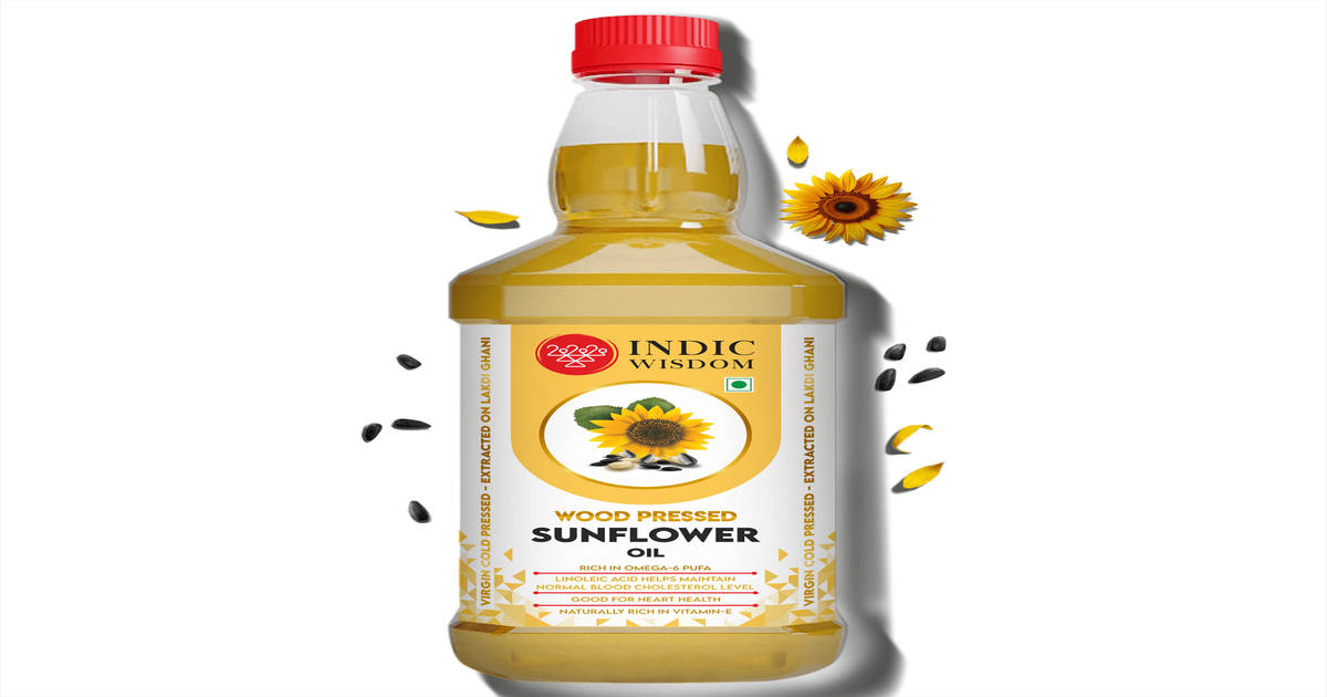 INDICWISDOM Wood Cold Pressed Sunflower Oil (Extracted on Wooden Churner) on Instamart