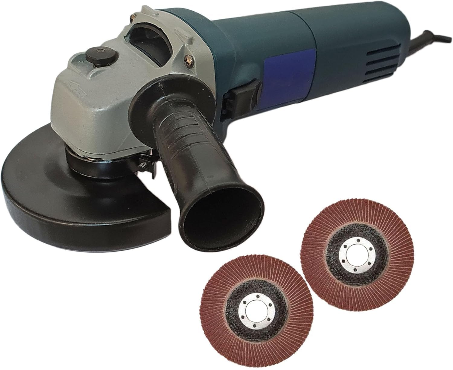 Inditrust Dumdaar 1pc DM 950W Electric angle grinder machine with Flap 2pc wheel set (Blue)