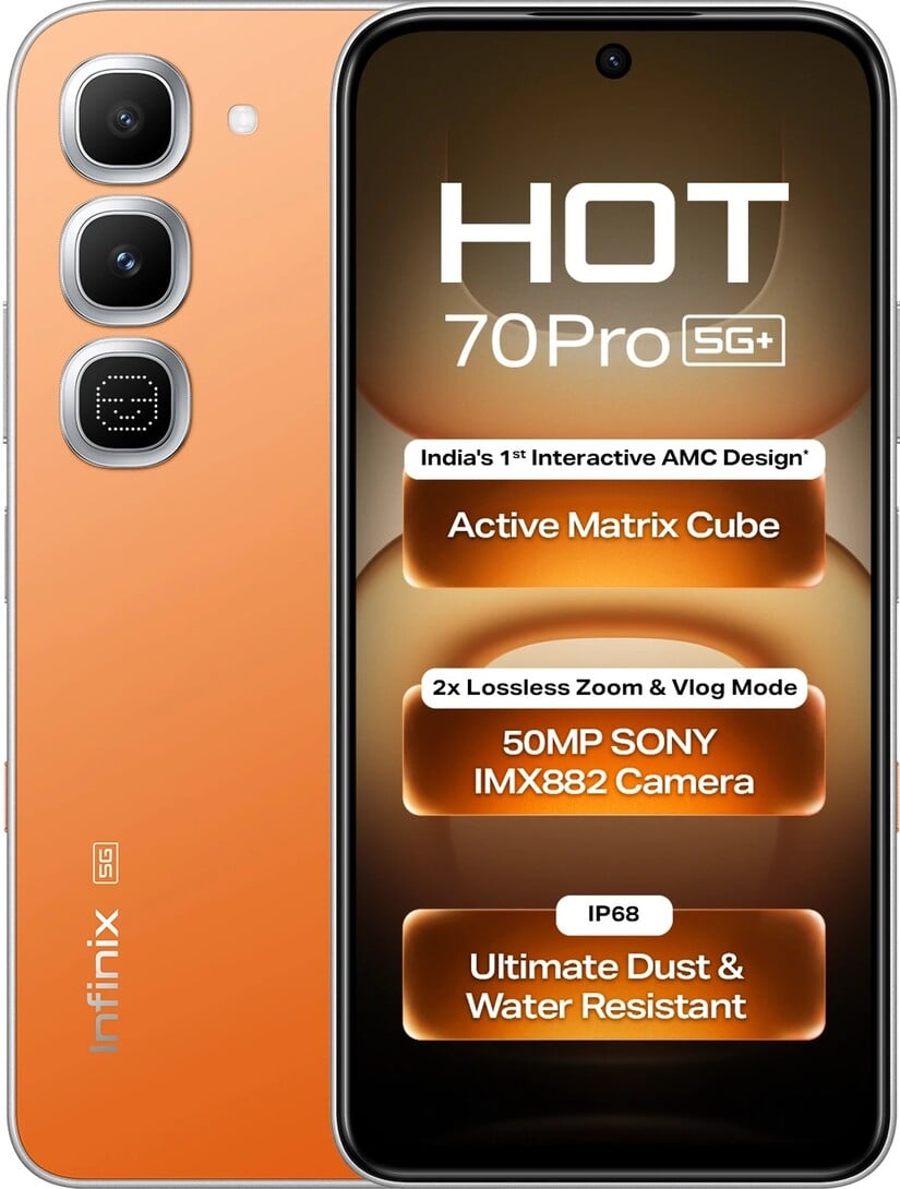 Infinix HOT 70 Pro 5G (Thermo Orange, 128 GB) (6 GB RAM)