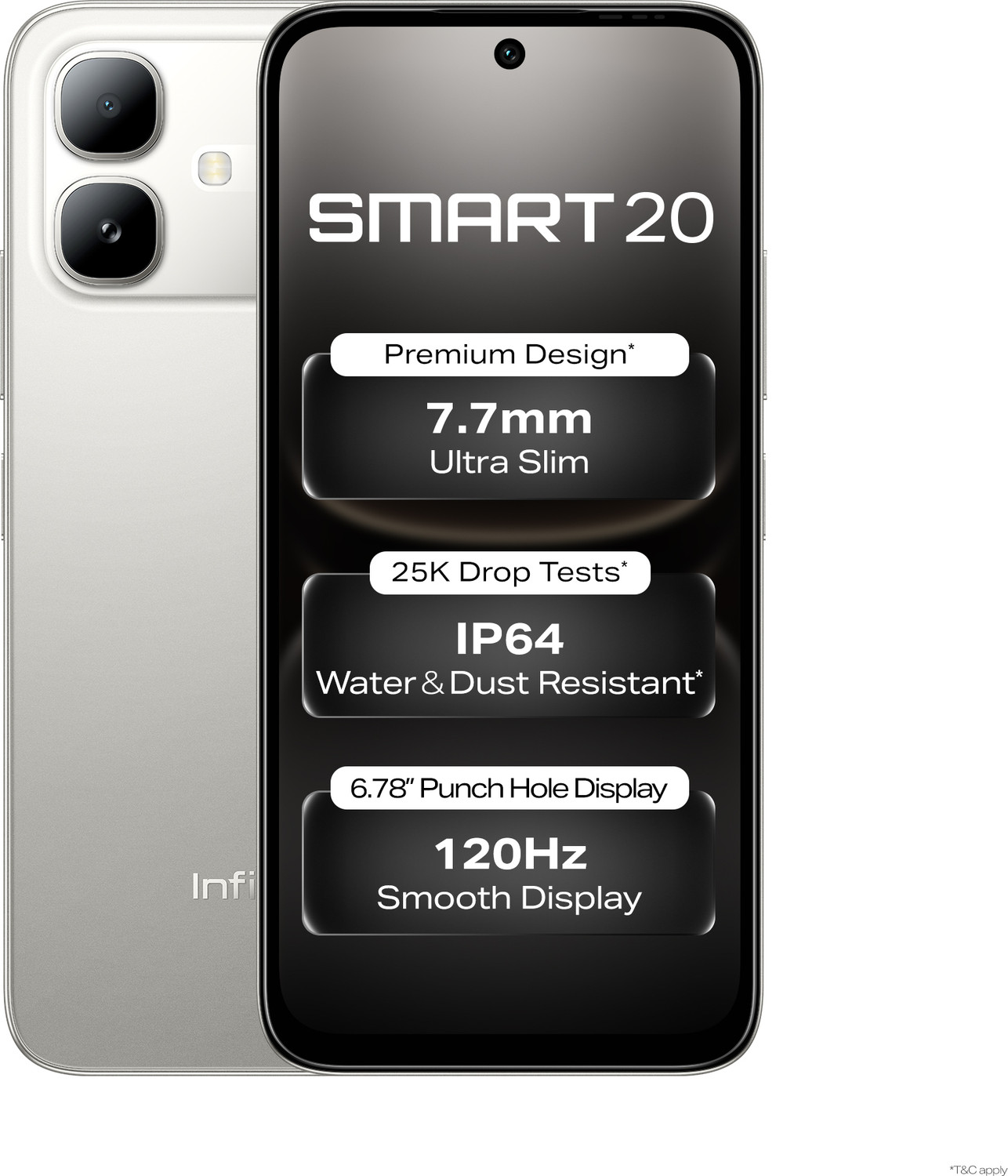 Infinix SMART 20 (Polaris Titanium, 128 GB) (4 GB RAM)
