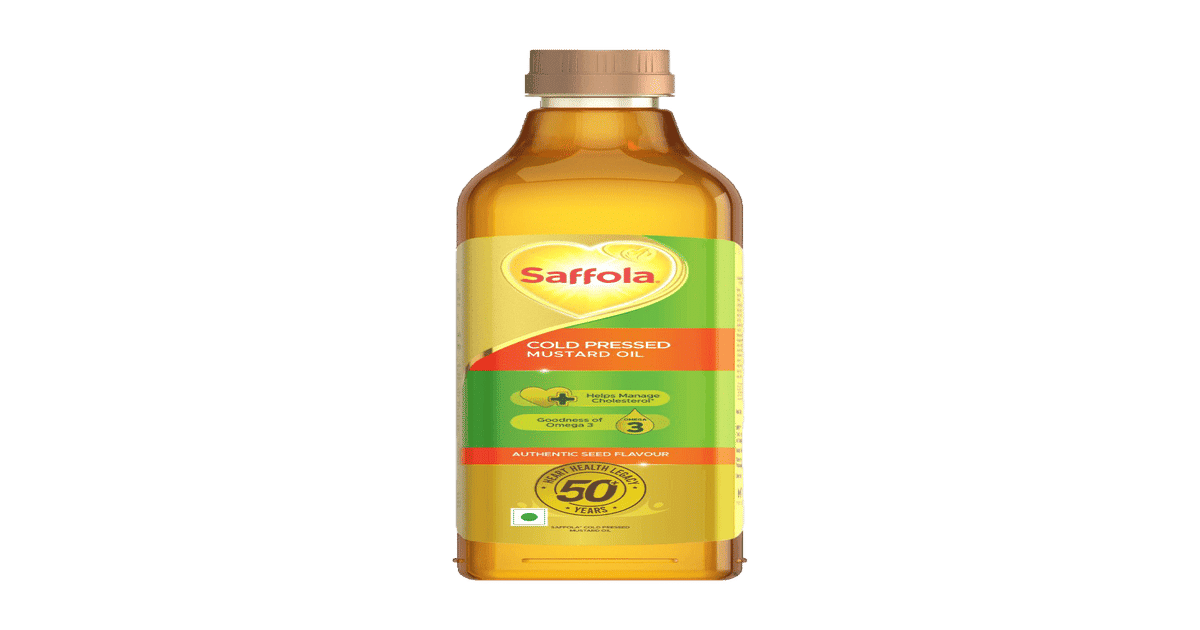 Instamart - Saffola Cold Pressed Mustard Oil | 100% Cold Pressed Mustard Seed Oil ( 2 x 1 Ltr)