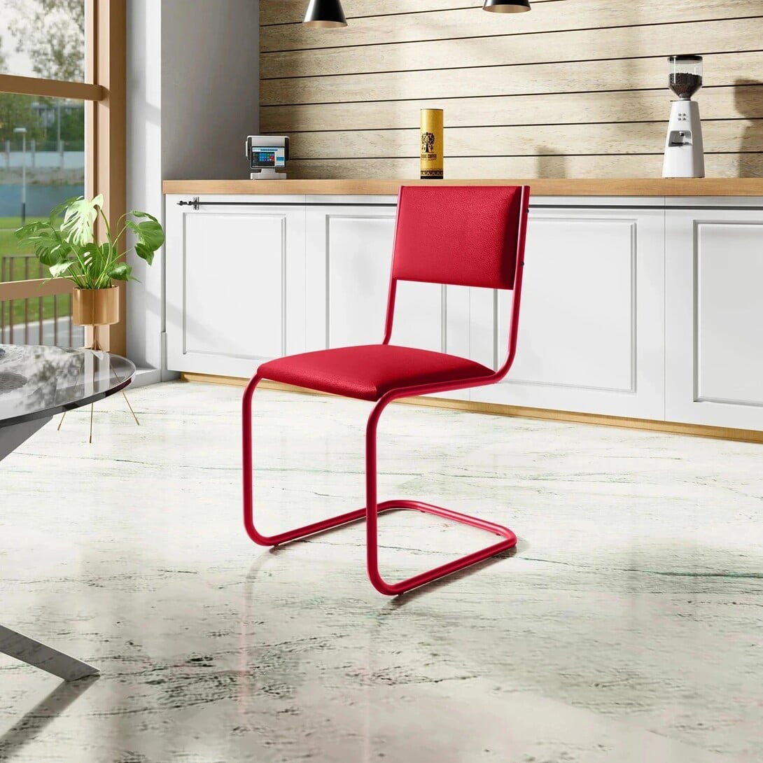 Interio by Godrej Vivid Leatherette Office Visitor Chair (user specific)