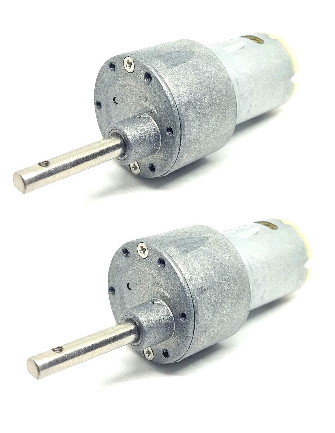 Invento 2pcs 12v 10 Kg-cm 200 RPM DC Side Shaft High Torque Geared Motor Heavy Duty