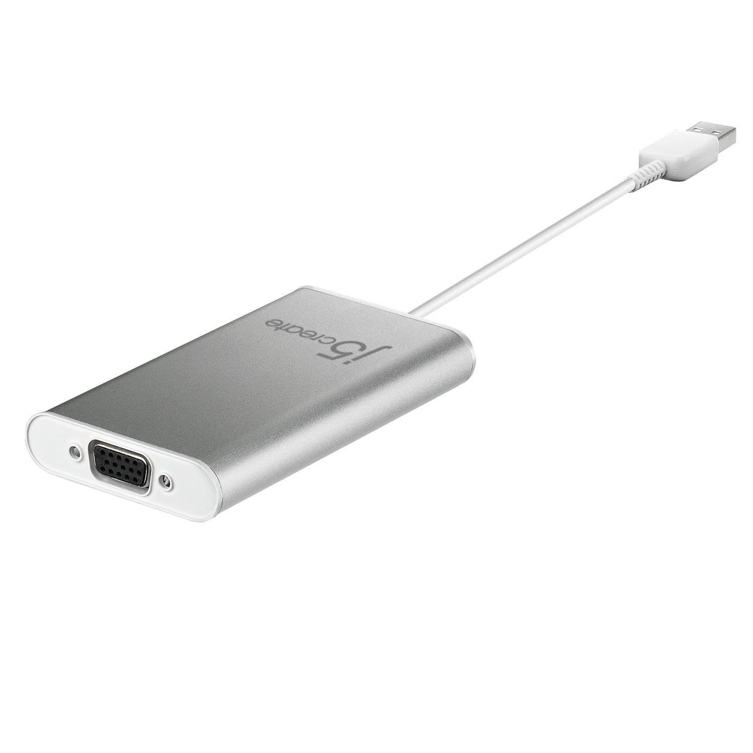 j5create USB 3.0 to VGA Display Adapter - External Video Card Dongle Up to 2048x1152 Resolution, Aluminum Housing