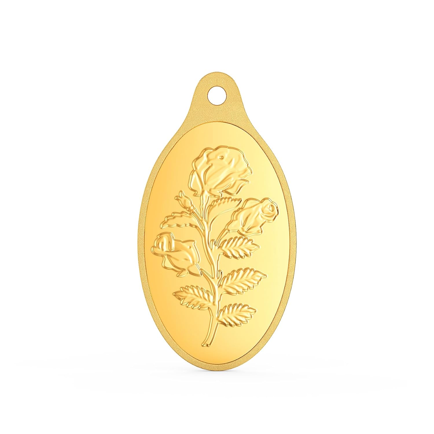 Joyalukkas 24K (999) Purity Gold Coin Pendent | Yellow Color | Flower Design (2Gram)