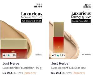 Just Herbs Personal Care Up to 80% Off + Extra 12% Off With Coupon