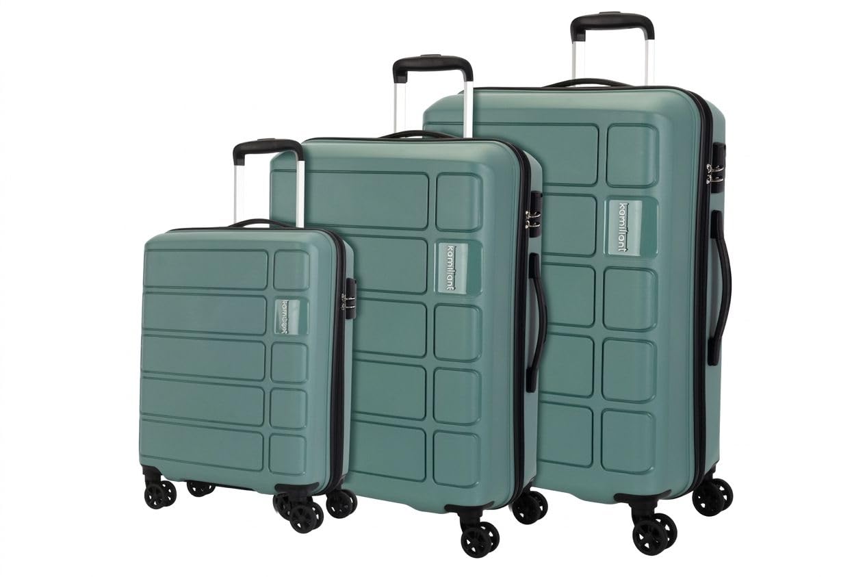 Kamiliant by American Tourister 3 Pc Harrier Edge 8W Set 56 Cm, 68 Cm & 78 Cm - Small, Medium & Large Polypropylene(PP)