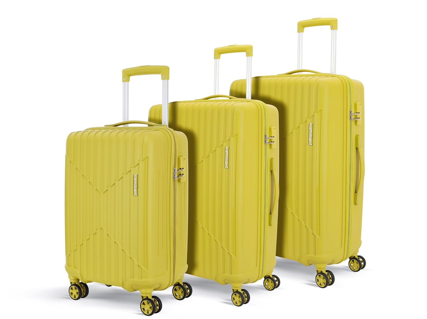 KAMILIANT by American Tourister Savvy | Trolley Bag Set of 3 (55+70+80 cms) for Travel| Hard Case Polypropylene (PP) Sui