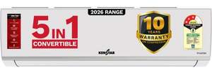 Kenstar 2026 Model 1.5Ton 3Star Split Inverter 5 in 1 Convertible AC