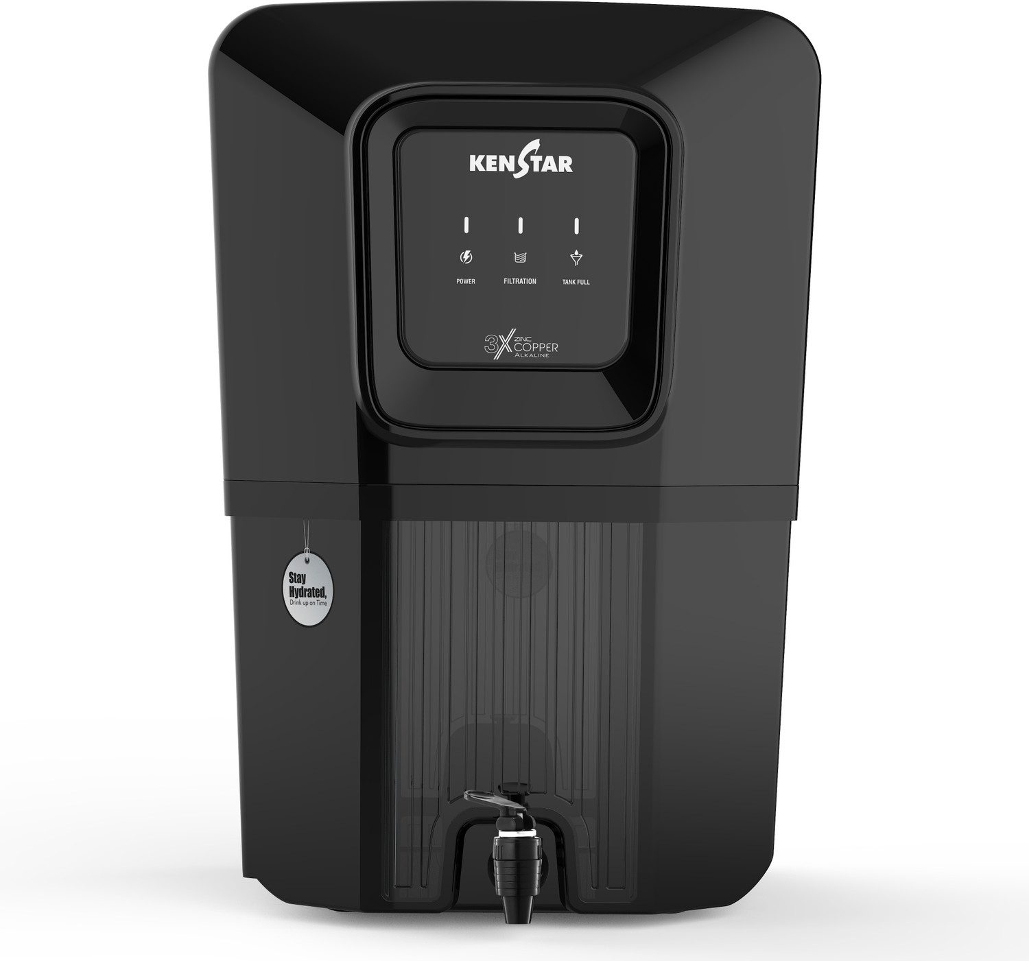 Kenstar AquaVeda 12 L RO + UV + UF + Copper + Alkaline + Minerals Water Purifier (Black)