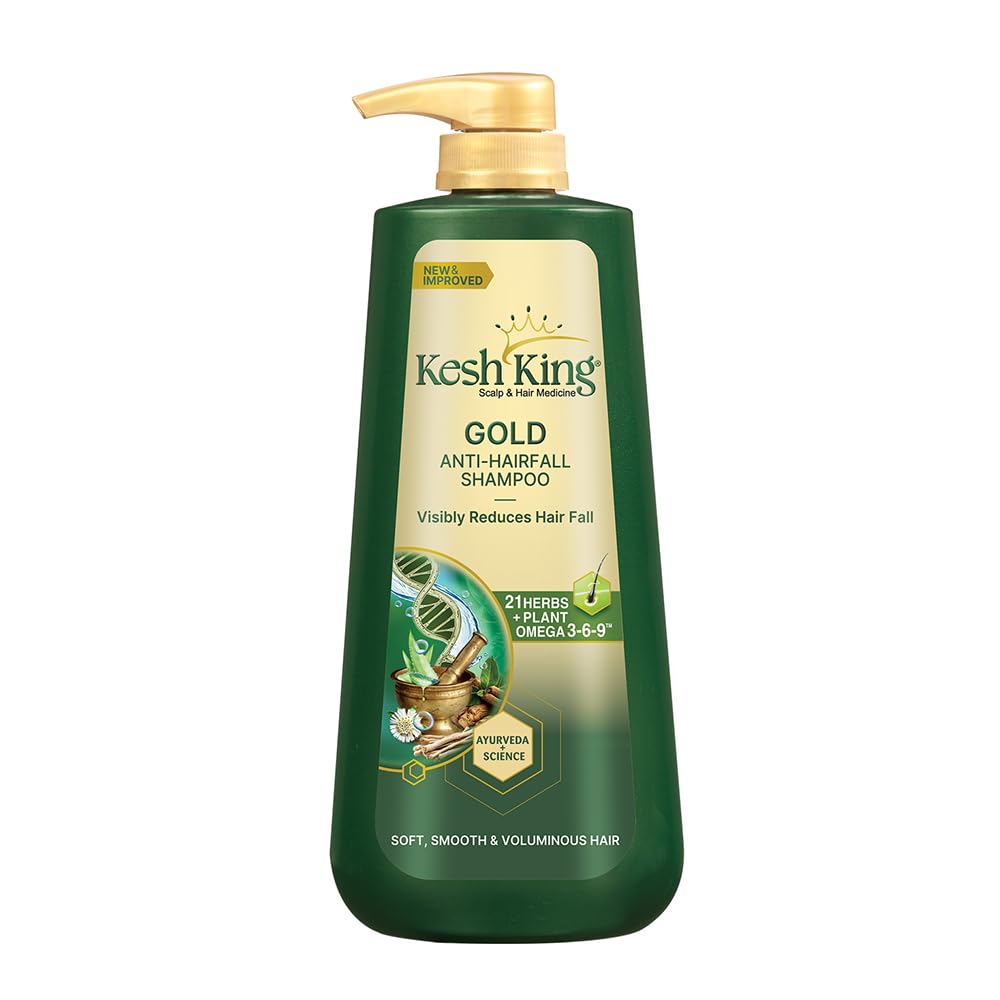 Kesh King Gold Anti Hairfall Shampoo, Reduces Hair Fall, Makes Hair Strong, 600 ml