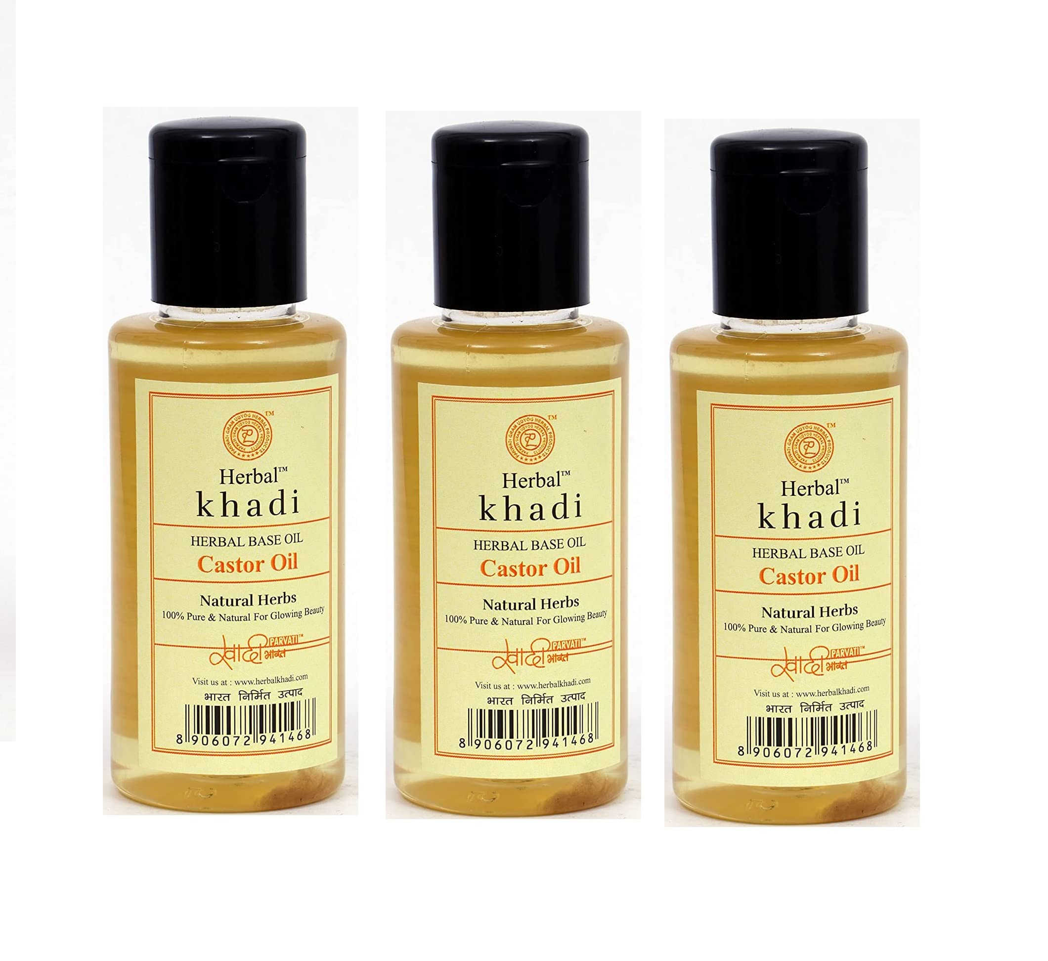 Khadi Herbal Herbigiri Herbal Castor Oil For Skin And Hair,100Ml || 100% Pure&Natural For Shining Hair And Glowing Beaut