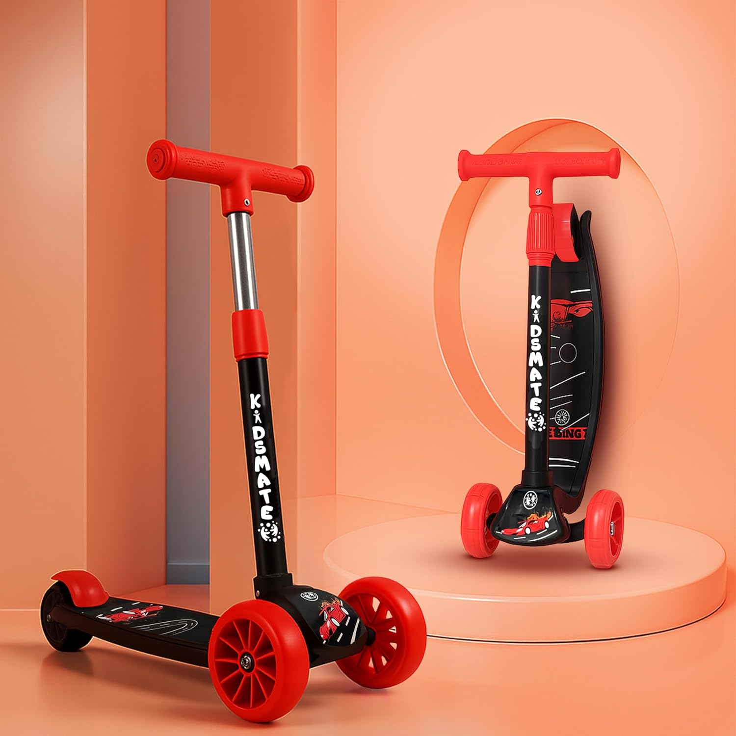 Kidsmate Cruiser Kick Scooter for Kids with Broad Wheels