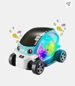 KOBBET Future 09 Musical Stunt Car Toys Rotate 360° with 4D Flashing Light & Sounds (Multicolor)