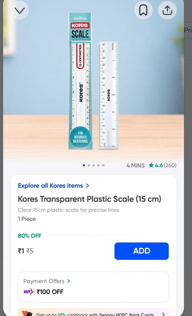 Kores scale at rs 1