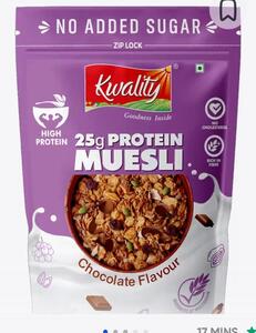 Kwality 25g Protein Muesli pouch , 375 g