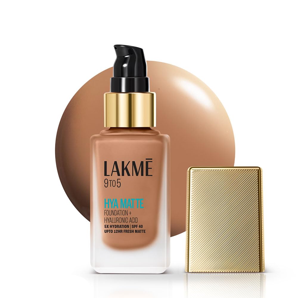 LAKM&Eacute; 9to5 Hya Matte Foundation + Hyaluronic Acid Neutral Chestnut - 25ml, Full coverage liquid for all skin type