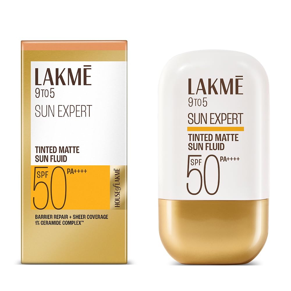 Lakme Sun Expert Tinted Dry Matte Sunscreen Fluid SPF 50+ PA++++ | Bronze (50ml)