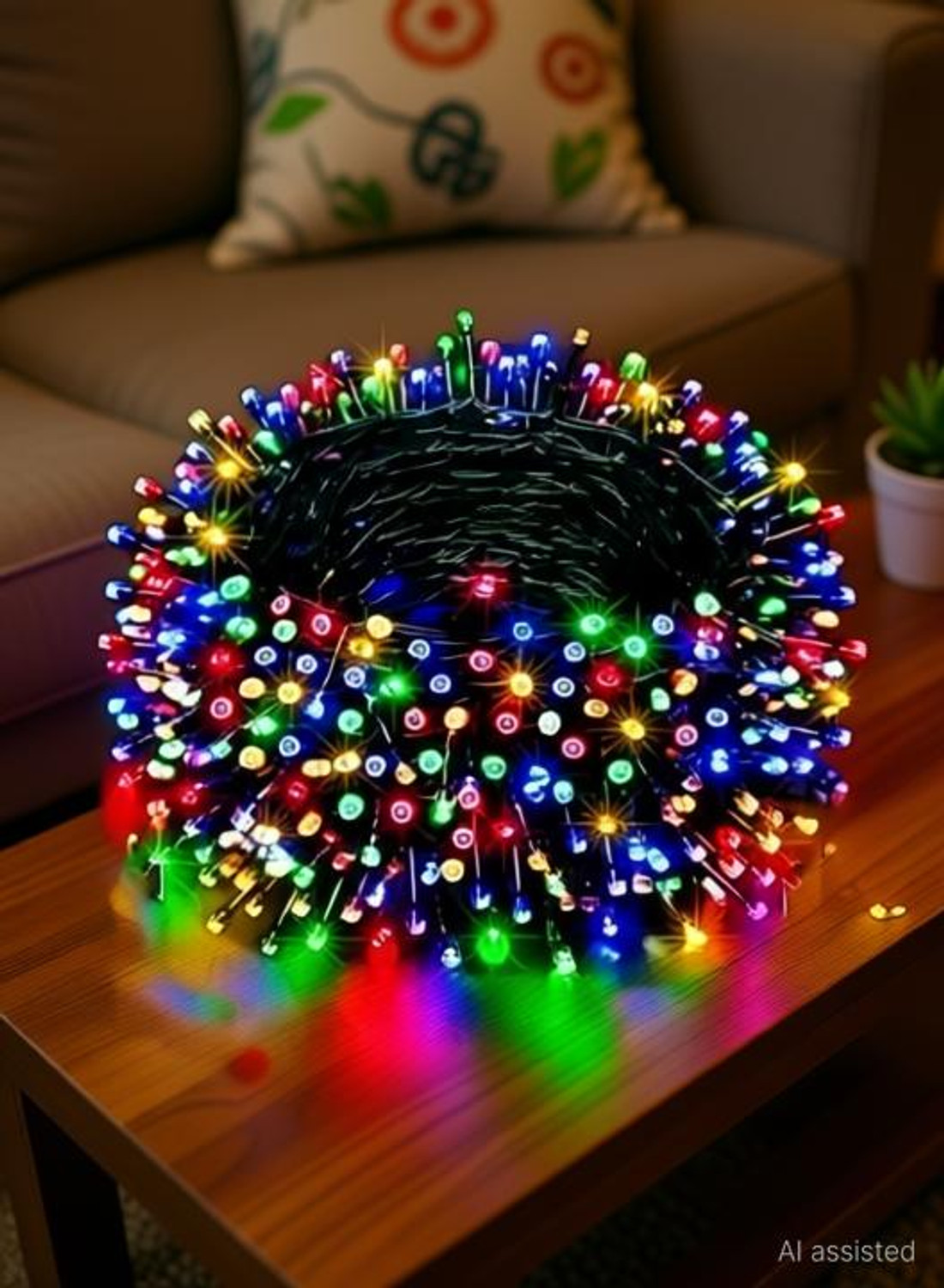LED String -120 LEDs 45 Mtr Multicolor Color Changing, Flickering, Steady String Rice Lights