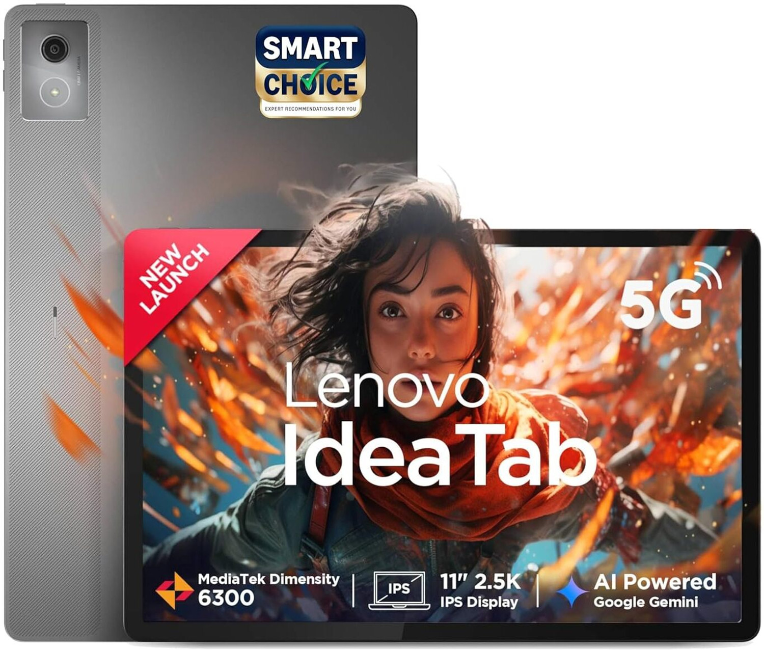 Lenovo Idea Tab 8 GB RAM 256 GB ROM 11 inch with Wi-Fi+5G Gaming Dimensity 6300 Tablet (Luna Grey)