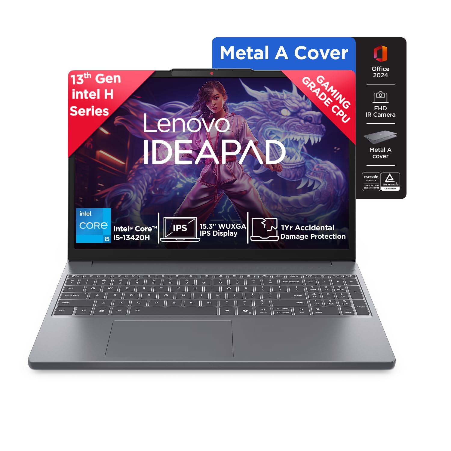 Lenovo IdeaPad Slim 3 13th Gen Intel Core i5-13420H 15.3 inch (38.8cm) WUXGA IPS Laptop (16GB RAM/512GB SSD/Windows 11/O