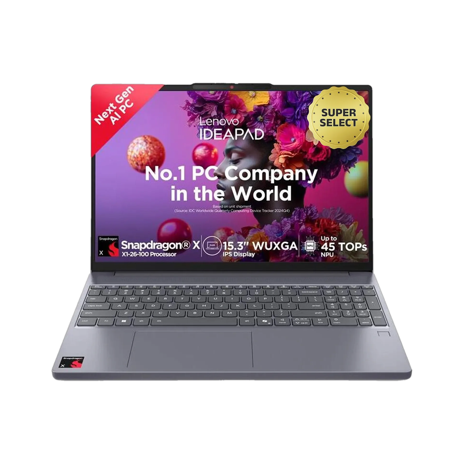 Lenovo IdeaPad Slim 3 Next Gen AI PC WUXGA IPS Copilot + PC with 1Yr ADP Snapdragon X (16 GB/512 GB SSD) (Windows 11 Hom