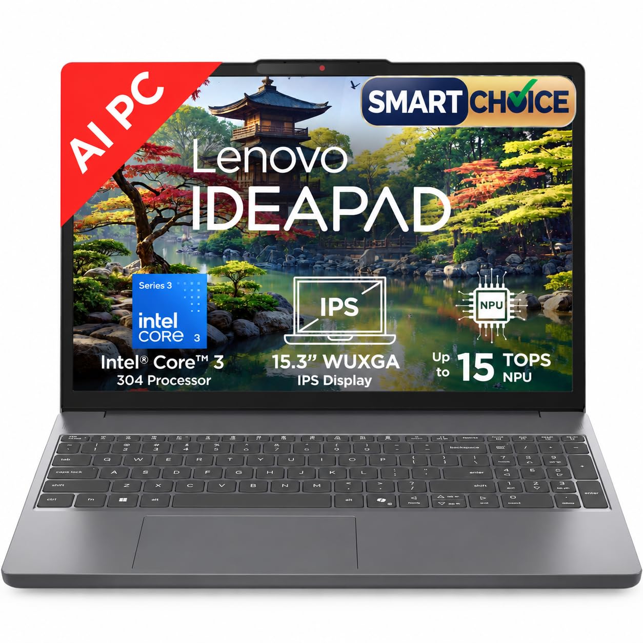 Lenovo IdeaPad Slim 3 Smartchoice (2026) Intel Core 3 304 AI PC (8GB RAM/512GB SSD) Laptop