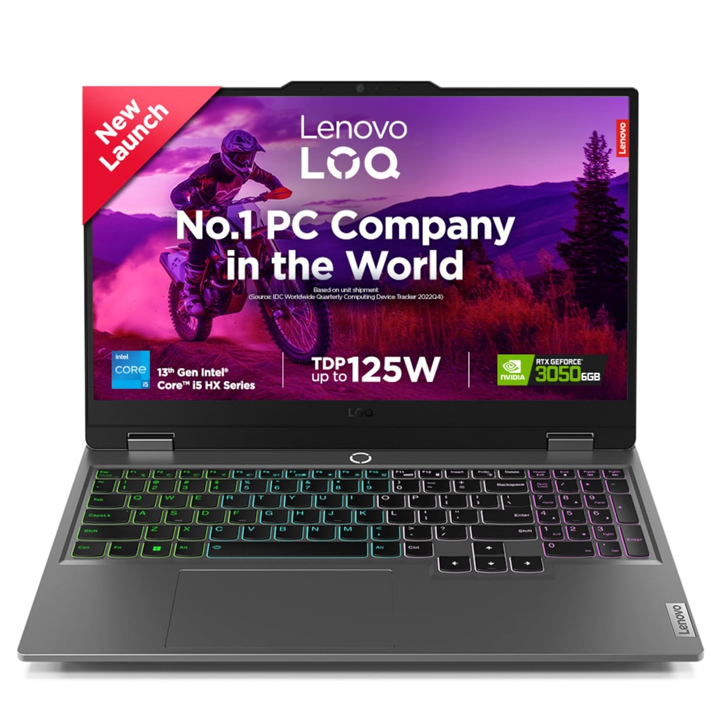 Lenovo LOQ 15 Gaming Laptop - 13th Gen Intel Core i5-13450HX | RTX 3050 6GB | 16GB DDR5 RAM, 512GB SSD | 15.6" FHD 144Hz