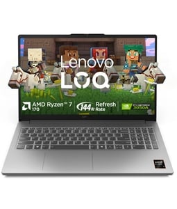 Lenovo LOQ Essential AMD Ryzen 7 Octa Core 170 - (16 GB/512 GB SSD/Windows 11 Home/4 GB Graphics/NVIDIA GeForce RTX 3050