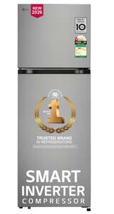 LG 251L Frost Free Double Door Refrigerator With Smart Mode 2026 Model (Shiny Steel)