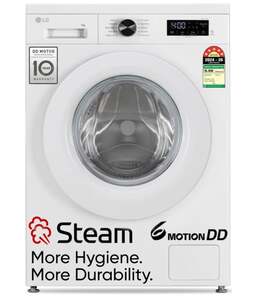 LG 7 kg 5 Star, Allergen free with Steam, Inverter Direct Drive Fully Automatic Front Load Washing Machine