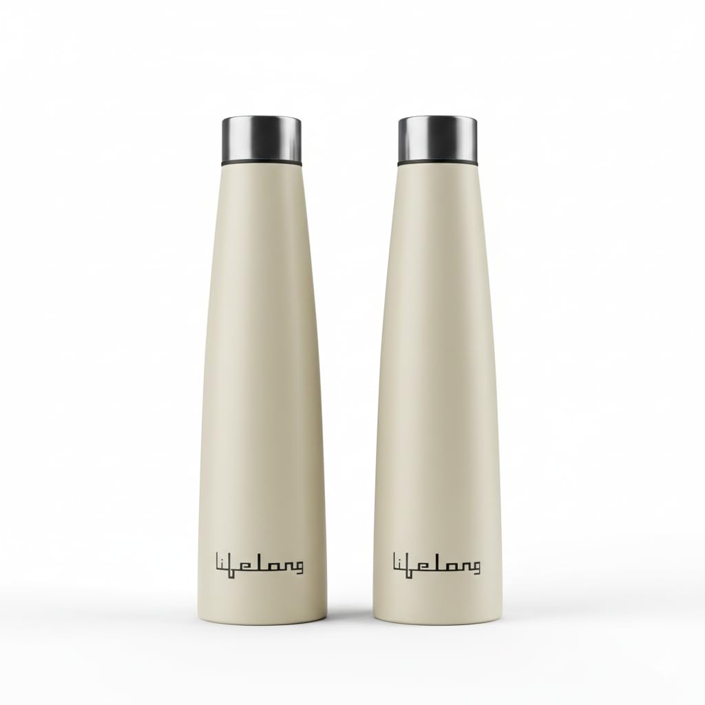 Lifelong 900ml Stainless Steel Water Bottle Set of 2