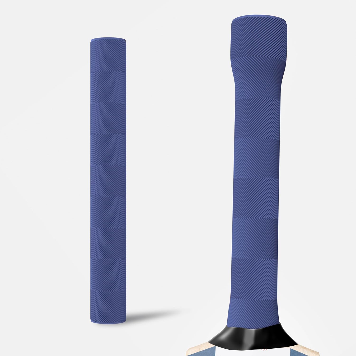 Lifelong Bat Grip - Chevron Shape (Blue) | Ergonomic Design | Easy Wrap | Soft Rubber Grip for Better Cricket Swing | Du