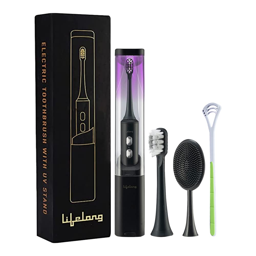 Lifelong Electric Toothbrush with UV sealed Sterilization |3X Plaque Removal | Ideal for Sensitive Gums & Teeth, Fresh B