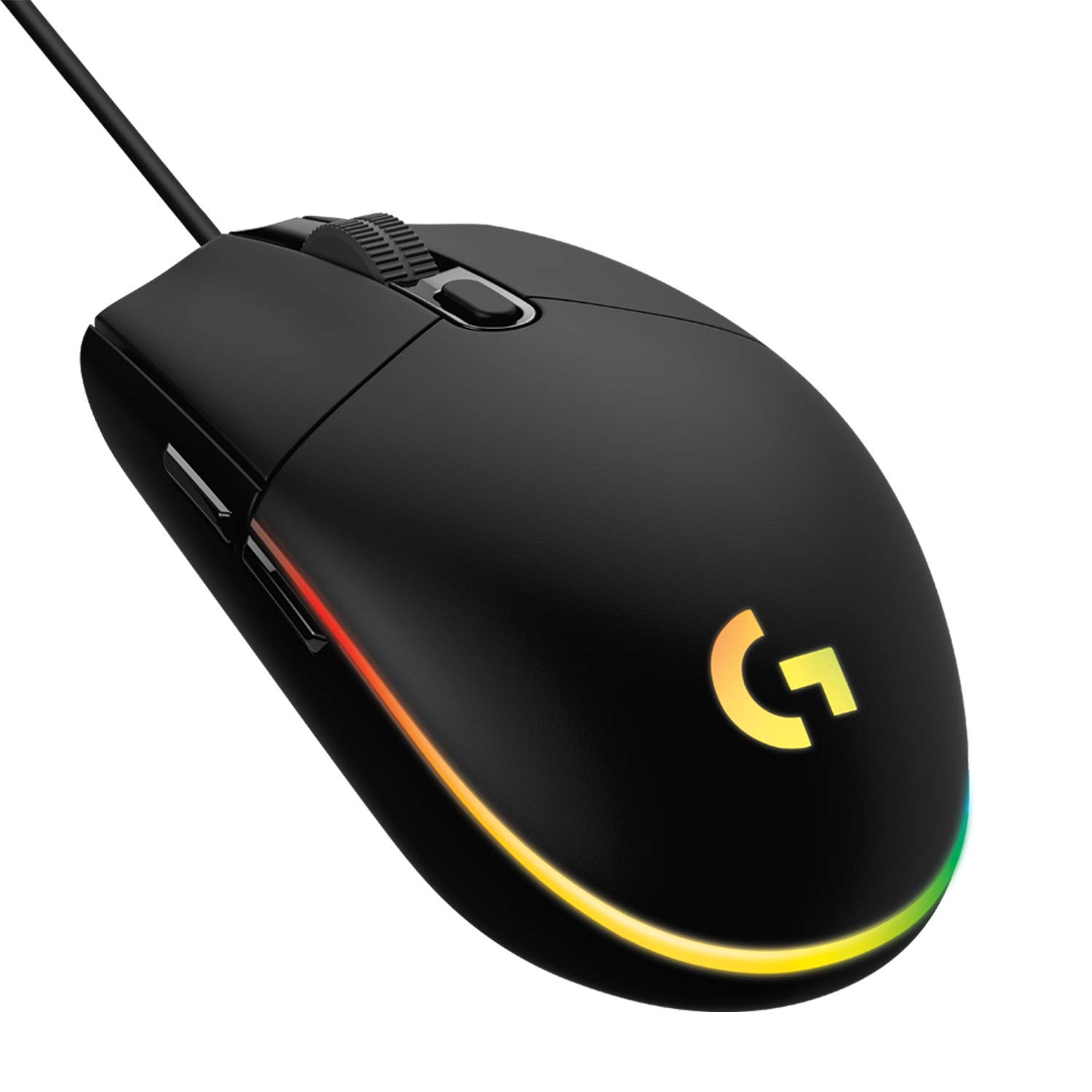 Logitech G102 Light Sync Gaming Mouse with Customizable RGB Lighting,Light Weight - Black