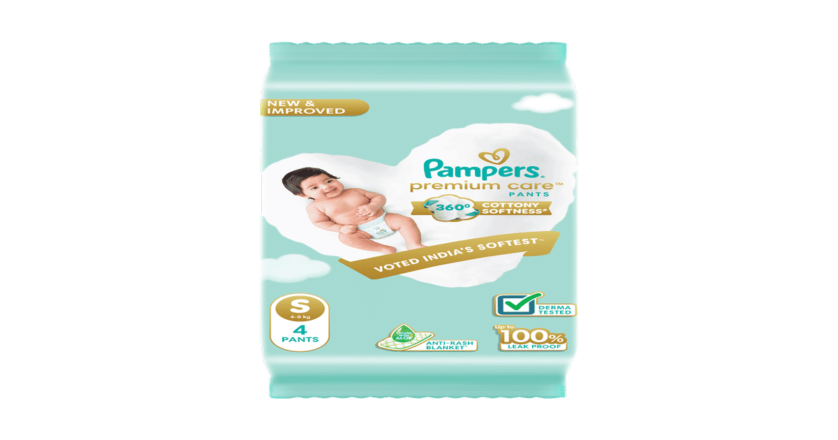 LOOT | Pack Of 4 Pampers Premium Care Pants Small